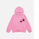 Cinessdshop dandy hoodie American Star Print Men's and Women's Hooded Sweater Oversize Couple's Top with Hat Rope