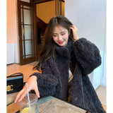 shoes Maillard Small Teddy Wool Stand Collar Coat Long Cashmere Lamb Fur Coat Thickened Loose