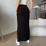 1980s fashion trends Skirt Women's Hip High-Grade Elastic Waist Spring and Autumn French Style Women's Clothing