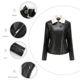 family photo outfits winter Autumn and Winter Fur Leather Coat Women's Fleece-lined Long Sleeve Warm Jacket Casual Size