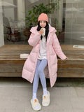 shoes High-End Extended down Jacket Women over the Knee 2024 Thick Loose Couple Men and Women Winter Student Coat