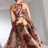 Cinessd - Prom Dresses for Women Sequin Flower Printed Dress