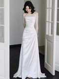 Cinessd-Cyber Monday Christmas party outfits Simple Mermaid Sleeveless Long Prom Dress B330