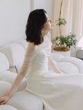 Cinessd-Cyber Monday Christmas party outfits Simple Mermaid Sleeveless Long Prom Dress B330