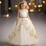 Cinessd Elegant Girls Wedding Dresses Bridesmaid Banquet Long Gown 2024 Teen Girls First Communion White Princess Appliques Lace Dress