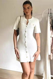 Cinessd Elegant Patchwork Slim Fit Mini Dress