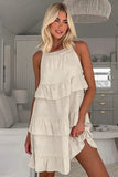 Cinessd Strappy Sleeveless Mini Dress with High Waist