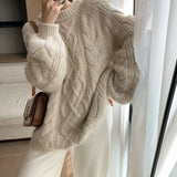 Autumn Warm Turtle Neck Sweater Women Fashion Korean Solid Knitted Basic Sweater Pullovers Loose ONeck Long Sleeve Female Jumper