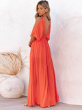 Cinessd - Summer Elegant Solid Color Beach Wear Maxi Dresses