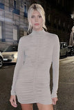 Cinessd Elegant Slim Long Sleeve Mini Dress