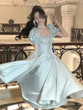 Cinessd French Vintage Evening Party Dress Women 2024 Summer Elegant Romantic Prom Robe Vestidos Korean A-line Graduation Dresses New