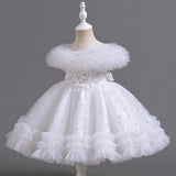 Cinessd Factory 2024 Baby Girl Dress Lovely Summer Baby Sleeveless Dresses For Girls Wedding Graduation Princess Skirt