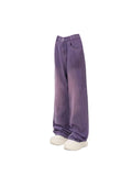 Cinessd Women's Purple Baggy Jeans Harajuku Aesthetic Y2k Oversize Denim Trousers High Waist Cowboy Pants Vintage 2000s Trashy Clothes