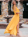 Cinessd - Summer Elegant Solid Color Beach Wear Maxi Dresses