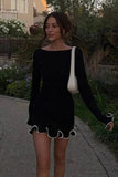 Cinessd Slim Fit Long Sleeve Mini Dress