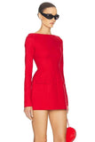 Cinessd Elegant Long Sleeve Bodycon Mini Dress