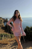 Cinessd Elegant Long Sleeve Mini Dress