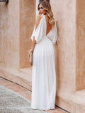 Cinessd - Summer Elegant Solid Color Beach Wear Maxi Dresses