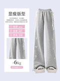 Cinessd Women Grey Lace Patchwork Pants Y2k 2000s Streetwear Sweatpants Vintage Trousers Harajuku Wide Bow Pants Aesthetic Clothes 2024