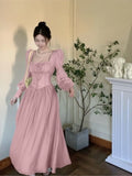 Cinessd Summer New French Elegant Fashion Fairy Long Dresses For Women Lantern Sleeve Beach Holiday Dress Female Party Vestidos Robes