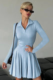 Cinessd Elegant Slim Long Sleeve Mini Dress