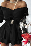 Cinessd Vintage Belted Mini Dress