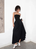 Black New Party Long Dresses Women Basic Tight Stretch Dress Summer 2024 Sleeveless Backless Sexy Sundress Birthday Dresses