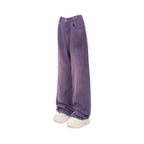 Cinessd Women's Purple Baggy Jeans Harajuku Aesthetic Y2k Oversize Denim Trousers High Waist Cowboy Pants Vintage 2000s Trashy Clothes