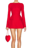 Cinessd Elegant Long Sleeve Bodycon Mini Dress