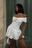 Cinessd Off Shoulder Mini Dress