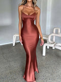 Cinessd Avrilyaan Satin Backless Slim Sexy Dress Women 2024 Bodycon Long Summer Dress Mermaid Elegant NightClub Party Dresses Vestidos