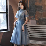 Cinessd - Sexy Lace Prom Dresses  High Neck Party Graduation Dress Robe