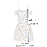 Cinessd  Christmas Gift Outfit  Fashion Summer Dresses 2024 Floral Print Party Dresses Off The Shoulder Holiday Dress Elegant  A Line Women Clothing