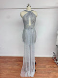 Cinessd - Sliver Sequin Prom Dresses for Women Hip Dress