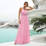 Cinessd - Spring/Summer Sling V-neck Evening Party Dress