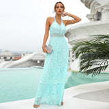 Cinessd - Spring/Summer Sling V-neck Evening Party Dress