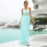 Cinessd - Spring/Summer Sling V-neck Evening Party Dress