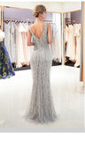 Cinessd - Tassel Prom Dresses for Women V Neck Sequins Skinny Dress