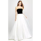 Cinessd - White A Line Evening Dress Long Elegant Prom Dress