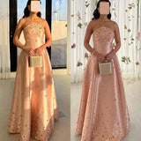 Cinessd CustomizedS Sequined Pleat Beach A-line Scalloped Bespoke Occasion Gown Long Dresses