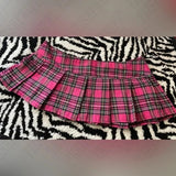 Cinessd High Street y2k Summer Mini Skirt Women Vintage Fashion Skirt Women Pleated skirt Rose red plaid skirt College style Streetwear ootd