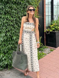 Cinessd Open Design Beach Slip Dresses Side Exposed Waist Elegant Halter Linen Blend Sleeveless Summer Temperament Slim Fit Long Dress ootd outfit idea