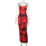 Cinessd party look inspos Elegant floral Print Sleeveless maxi Dress 2024 Summer Holiday Fashion Outfits for Women Dresses Vestido Clothes