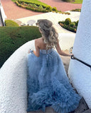 Cinessd Strapless Evening Dress Sleeveless Colorful Prom Dress Tulle Sweetheart A-line For Elegant Women Custom Made 2025