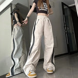 Cinessd Party Outfit Y2K Techwear Sweatpants Women Streetwear Korean Hip Hop Harajuku Cargo Parachute Track Pants Lady Wide Leg Joggers Trousers 2024