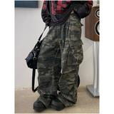 Cinessd Party Outfit Military Green Womens Jeans High Waist Vintage Straight Baggy Y2K Denim Pants Hip Hop American Fashion Wide Leg Denim Trouser