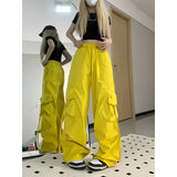 Cinessd Party Outfit Y2K Cargo Pants Women Streetwear Oversized Wide Leg Sweatpants Harajuku Big Pockets Joggers Bf High Waist Baggy Sports Trousers