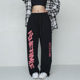 Cinessd Party Outfit American Street Personality Sports Pants for Women Hip-hop Drawstring Design Women Trousers Trendy Summer All-match Y2K Pants