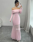 Cinessd Customized Formal Chiffon Pattern Mermaid Boat Neck Long Dresses Bespoke Occasion Dresses Fashion Pastrol