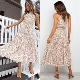 Cinessd - Boho Women Long A-Line Off Shoulder Elegant Sash Maxi Dress Women